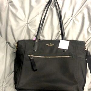 Kate Spade Chelsea Nylon Diaper Bag BlackTote Classic Baby Shower Gift NWT